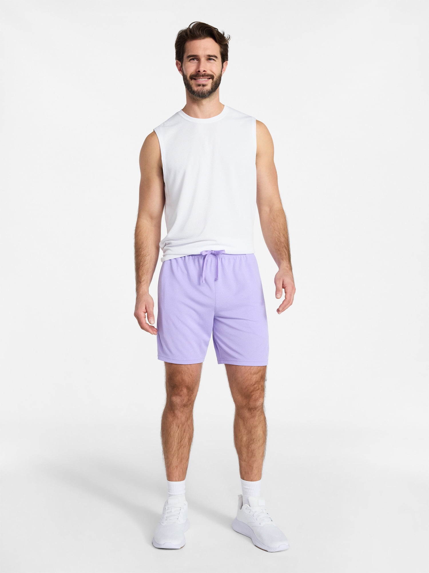 Athletic Works Men's and Big Men's Mesh Shorts, 7" Inseam, Sizes S-5XL