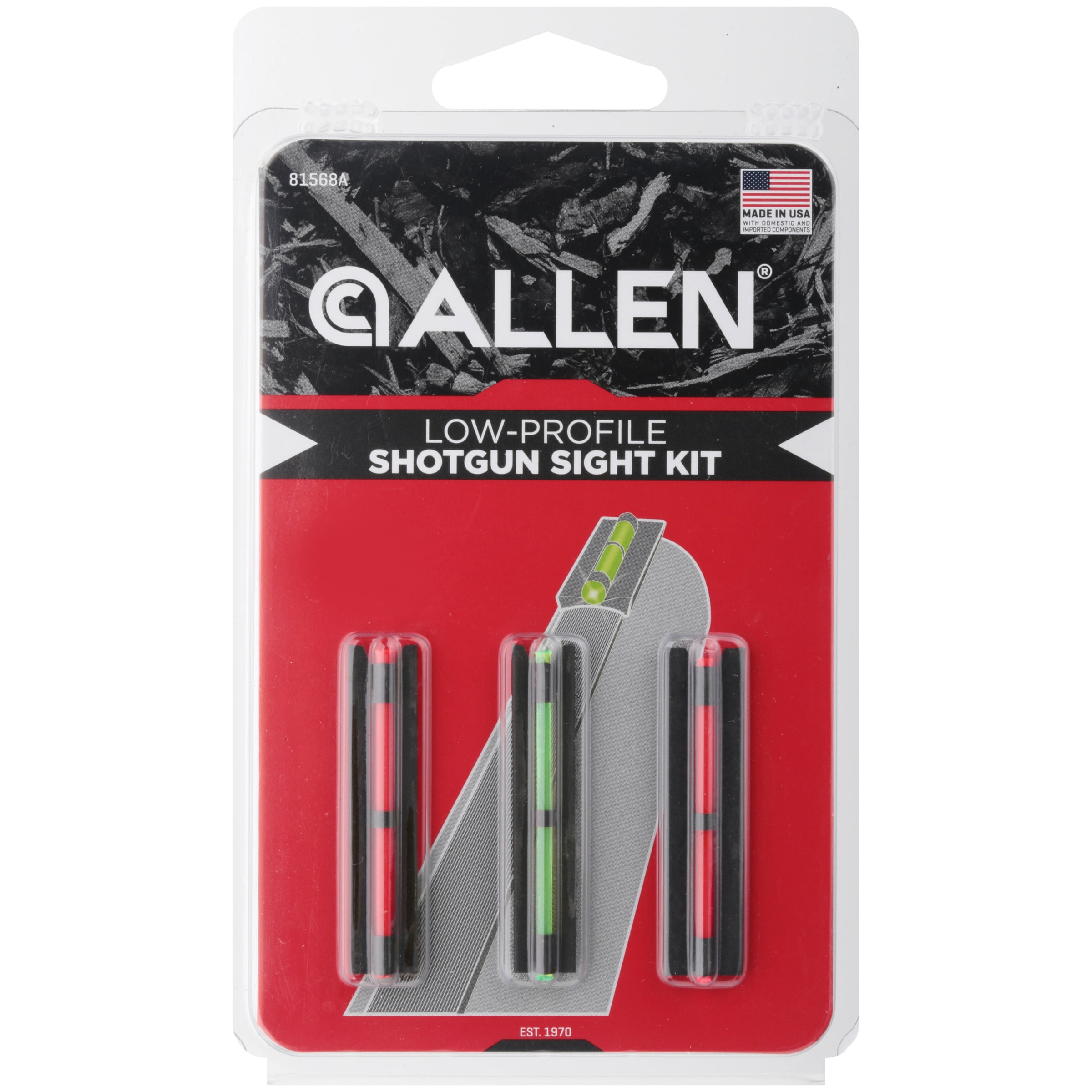 Low-profile Shotgun Sight Kit 3pc Pack by Allen Company