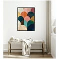 thumbnail image 3 of Kate and Laurel Minimalist Geometric Abstract Jewel Tone Framed Canvas Wall Art by The Creative Bunch Studio 28 x 38 Sylvie Black, Modern, Abstract Art for Wall Decor, Living Room, Bedroom, 3 of 8
