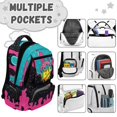 thumbnail image 5 of Aplkyhs Kids Backpack Set 4Pcs Kids Backpack for Girls with Lunch Box Pencil Case and Water Bottle Case Cover Suitable for Elementary Middle School High School Ice Cream Print, 5 of 7