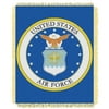 Us Air Force Military Woven Jacquard Throw Blanket, 46" X 60"