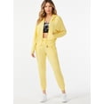 thumbnail image 2 of Sofia Active by Sofia Vergara Women's Ribbed Zip Fleece Hoodie, 2 of 6
