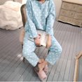 thumbnail image 1 of Bonito conjunto de pijama para niñas adolescentes, ropa de dormir juvenil, 2 piezas, cómodo conjunto de pijama de algodón de manga larga, talla grande para niñas de 12 a 18 años, 1 of 6