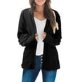 thumbnail image 2 of Vedolay Women's Fall Tops Women's Casual Long Sleeve Open Front Work Office Fashion Casual Jackets,Black L, 2 of 4
