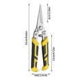 thumbnail image 2 of Industrial Stainless Steel Aviation Snips Heavy Duty Metal Cutting Shears for Light Gauge Steel Ductwork HVAC, 2 of 6