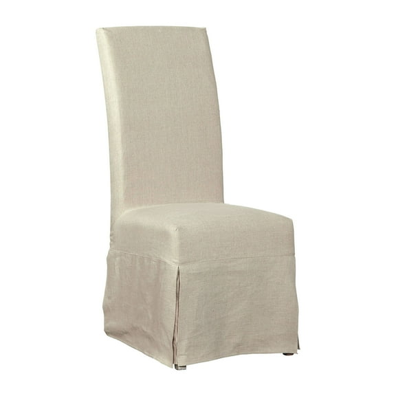 Orleans Minimalist Linen Slip Covered Parsons Chairs (Set of 2)
