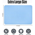 thumbnail image 2 of Extra Large Shower Mat, 47.2 x 31.5 Inch Non Slip Shower Mats for Inside Shower with Drain Hole and Suction Cups, Soft Trimmable TPE Anti Slip Shower Mat for Walk in Shower Stall, Heavy Mat, 2 of 14