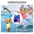 thumbnail image 5 of Kdxio Dreamy Colorful Starry Sky Print Men's Swim Trunks with Compression Liner 7 Inch Inseam Quick Dry Swim Shorts, 5 of 5