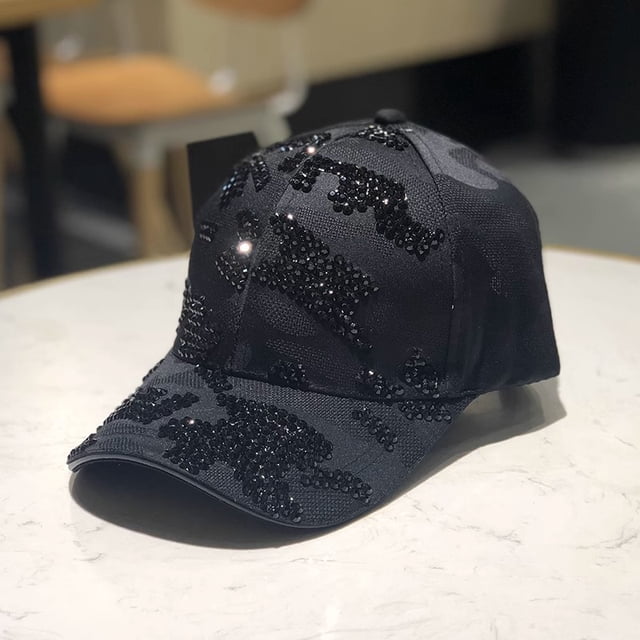 Gorras de béisbol con letras M y diamantes de imitación para mujer, gorros brillantes ajustables a la moda de Hip Hop, para viajes al aire libre, combina con todo, primavera 2023
