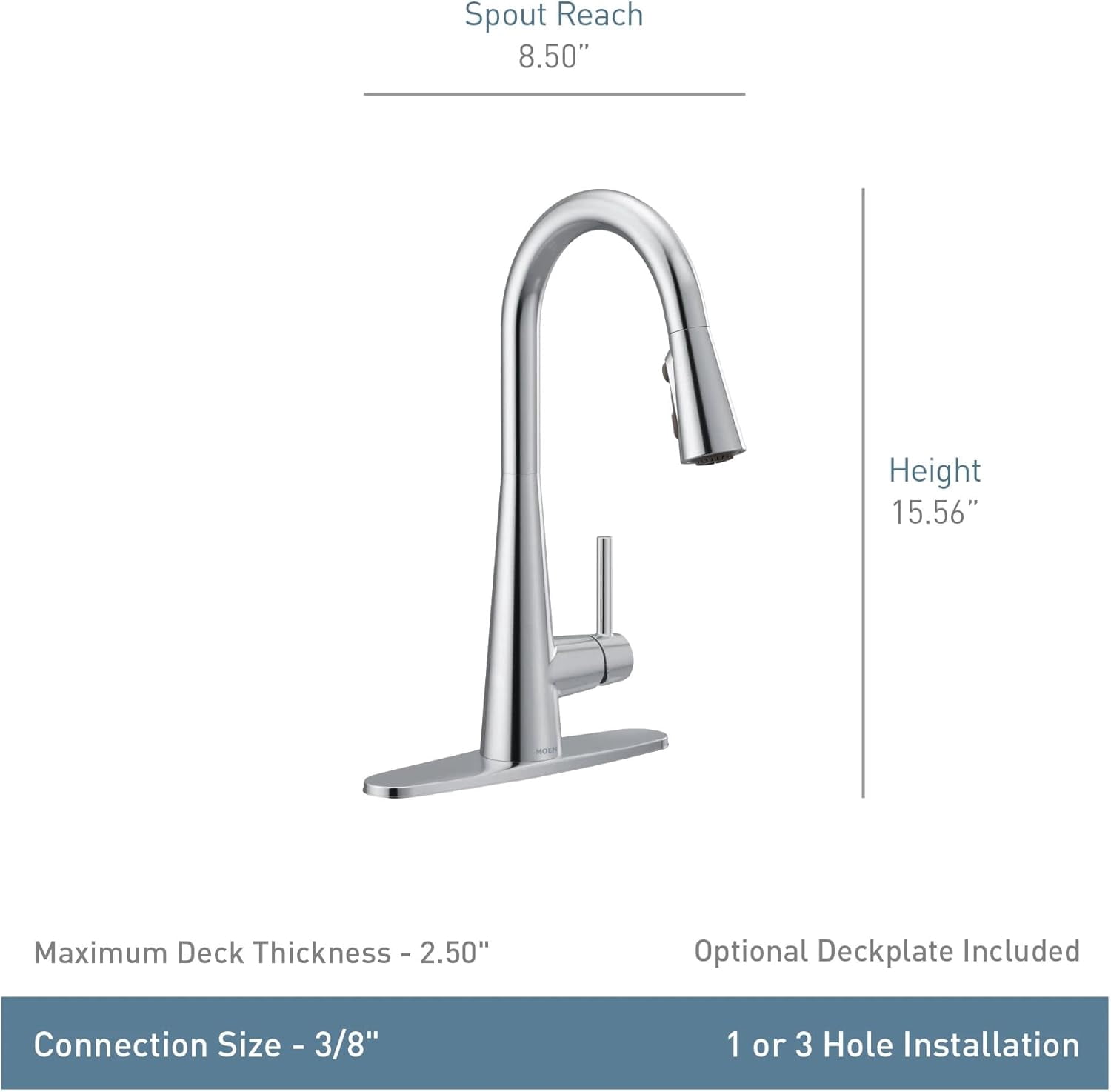 Moen Spot Resist Stainless One-Handle Pulldown Kitchen Faucet