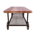 thumbnail image 2 of ACME Francie Rectangular Wooden Coffee Table with Shelf in Oak and Antique Gray, 2 of 3