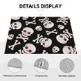 thumbnail image 3 of Fotbe black white Skull bone Alfombrilla de Secado para Cocina con Estampado, 18x24 Pulgadas, 3 of 7