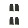 thumbnail image 1 of Transemion 2Pcs Game Fingertip Sleeves Sweat Proof Anti-slip Breathable Screen Protective Gloves Kit Portable Gaming Parts Yellow 2Set, 1 of 6