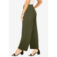 thumbnail image 5 of Jessica London Women's Plus Size Everyday Stretch Knit Wide Leg Pant, 5 of 5