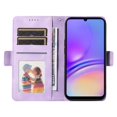 thumbnail image 3 of ELEHOLD For Samsung Galaxy A05 Leather Wallet Phone Case, Embossed Diamond Folio Flip Cover, Card Holder Cash Slot, Stand Support, Wrist Strap Lanyard -Purple, 3 of 10