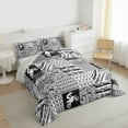 thumbnail image 4 of Homewish Dirt Bike Teens Bedding Comforter Set, Motorcycle Extreme Sports Twin Comforter Sets, Grey Fashion Abstract Reversible Bedding Set, Microfiber Bedroom Decor, 2-Piece, 4 of 9