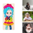 thumbnail image 3 of figatia Colorful Wood 3D Puzzle Preschool Shape Color Early Educational Teaching Girl, 3 of 9