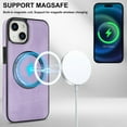 thumbnail image 3 of Decase for iPhone 13 Flip PU Leather Back Cover with 2-in-1 Detachable Magnetic Wallet with 5 Card Slots Compatible Mag-Safe and RFlD Blocking Kickstand and Wireless Charging,Purple, 3 of 6