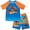 Blue, variant on Hot Wheels Crew Neck Short Sleeve Drawstring Mid Waist Short Set, (Boy's or Big Boy's)