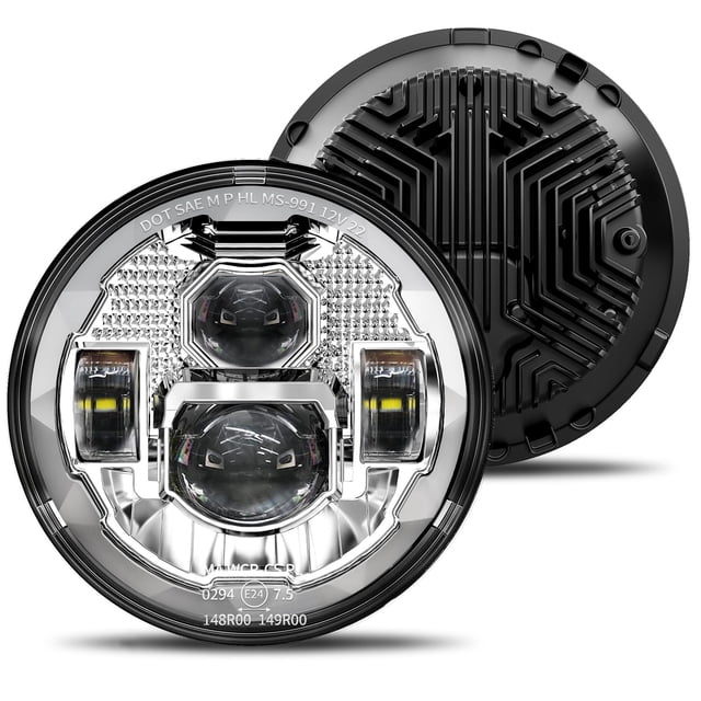 Faros LED redondos HWSTAR 2023, 18 W, 12 V, 7 pulgadas, para Jeep Wrangler
