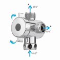 thumbnail image 3 of T-Shape 3-Way Diverter Adapter for Shower and Bath Hose Connections, 3 of 5