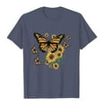 thumbnail image 3 of Women's Dandelion T Shirts Cute Wildflower Graphic Tees Funny Butterfly Print Summer Casual Short Sleeve Tee Tops, 3 of 6