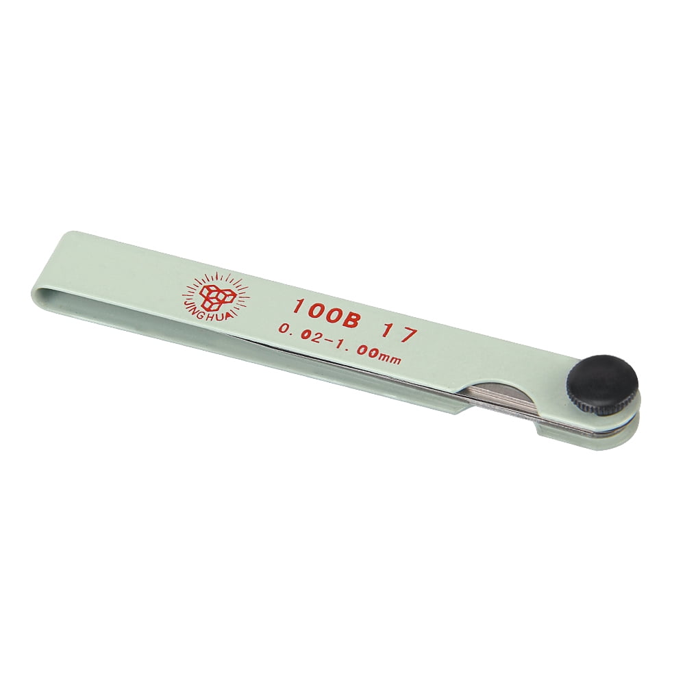 100mm 0.01- 1.0mm Thickness Metric Feeler Gauge 17 Blades Stainless Steel Gauge for Gap Valve Measure Tool ,Easy to Use