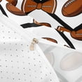 thumbnail image 4 of Castle Fairy Brown Football Duvet Cover King, Sport Theme Bow King Bedding,3 Pieces,1 Duvet Cover and 2 Pillowcases, 4 of 6