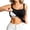 Black, variant on Women's Ribbed Shelf Bra Camisole Summer Soft Square Neck Sleeveless Undershirt Stretch Comfy House Loungewear Gray