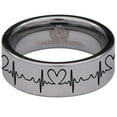 thumbnail image 2 of Heartbeat Tungsten Carbide Ring, 2 of 9