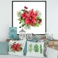 thumbnail image 2 of Designart 'Christmas Fir Branch and Holly Mistletoe Berries I' Traditional Framed Canvas Wall Art Print, 2 of 5