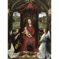 thumbnail image 2 of Memling, Hans 19x24 Black Modern Framed Museum Art Print Titled - Madonna and Child With Two Angels, 2 of 4
