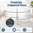 thumbnail image 6 of Modern Oval Coffee Table, Tempered Glass Center Table with Metal Legs for Living Room Home Decor Furniture,Transparent, 6 of 7