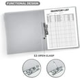 thumbnail image 3 of CRANBURY Ringless Binder Removable Binder – (Translucent), Punchless Binder with Spring Action Clamp, Poly Plastic Transparent Cover Clasp Binder Clip Holds 100 Letter Size Pages, Includes Labels, 3 of 7