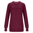 thumbnail image 5 of MESSUEN Chandail-Over Chandails d'Hiver pour Femmes Manches Longues sous-Vêtement pour Femmes Automne Hauts Rouges 2TG, 5 of 5