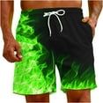thumbnail image 6 of cllios Beach Shorts for Men Big and Tall,Men's Swim Trunks Quick Dry 3D Flame Printed Beach Board Shorts with Pockets Cool Mesh Lining Bathing Suits, 6 of 9