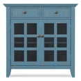 thumbnail image 4 of Acadian 36 inch Wide Solid Wood Entryway Storage Cabinet in Distressed Coastal Blue, 4 of 12