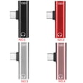 thumbnail image 3 of Convertidor de carga de auriculares Inteprter 2 en 1 Tipo C a Jack 3,5 mm Adaptador de audio USB Tipo C Rojo, 3 of 6