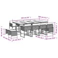 thumbnail image 4 of vidaXL 13 Piece Garden Dining Set with Cushions Brown Poly Rattan, 4 of 5