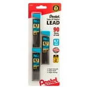 Pentel Super Hi-Polymer Lead Refill (0.7mm) Medium, HB, 30 pcs/Tube 3-Pk