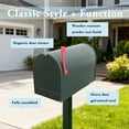 thumbnail image 4 of 4W Rural Mailboxes Galvanized Steel,Jumbo Size,Post-Mount Mailbox in Green, 4 of 10