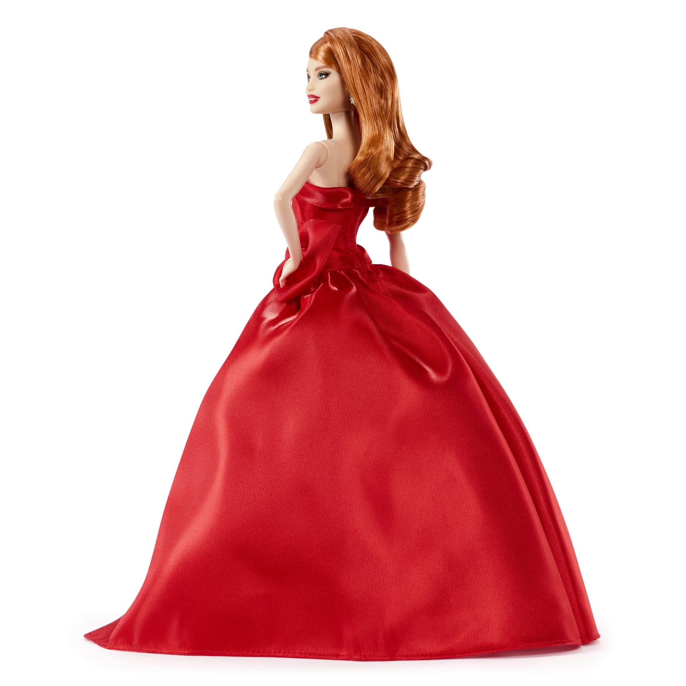 Barbie Signature 2026 Holiday Barbie Fashion Doll, Seasonal Collector, Red Hair with Red Gown with Bow Detail
