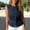 Dark Blue, variant on CYMMPU Women's Denim Button Vest, Asymmetric Sleeveless Top with Single-Breasted Placket, Casual Western & Streetwear Style Sky Blue S