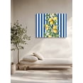 thumbnail image 5 of Blue Stripes Lemon Wall Art for Living Room,Canvas Picture Wall Decor for Bathroom Bedroom,Spring Fruit Flowers Leaves Line Painting Artwork for Office Kitchen Hallway Dining Room Home Decor 24"x32", 5 of 8