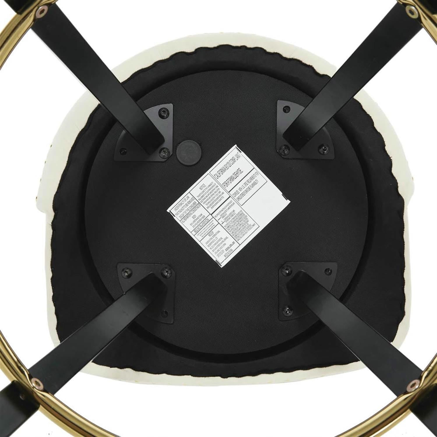 Demi Bonn 35" Counter Height Bar Stools Set of 2, Velvet Swivel Barstools with Back Pull Loop Detachable, Kitchen Island Countertop Chairs for Dining Room, Beige