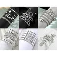 thumbnail image 4 of 6 PACK Boho Silver Chain Bracelets Set for Women,Multiple Layered Stackable Open, 4 of 8