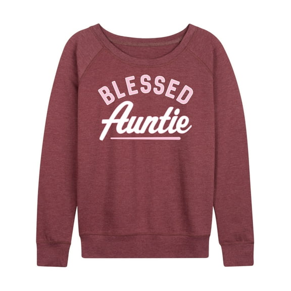 Instant Message - Blessed Auntie - Women's Lightweight French Terry Long Sleeve Shirt
