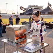 Big Horn Outdoors 1500°F Infrared Steak Grill Tabletop Propane Gas Grill with Adjustable Grill Grate, Silver