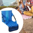 thumbnail image 6 of harayaa Stadium Seat Cushion Padded Seat Sit Mat Multipurpose Folding Bleacher Seat with Back Support for Outdoor Beach Picnic Hiking Blue, 6 of 8