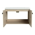 thumbnail image 5 of 30 Inch Floating Bathroom Vanity with Soft Close Doors & Light Oak Plywood Cabinet – Space-Saving Design for Small Bathrooms, Durable Metal Handles, Easy Assembly, 5 of 9